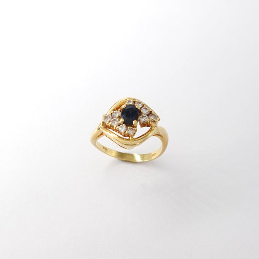 Anello  con zaffiro e diamanti