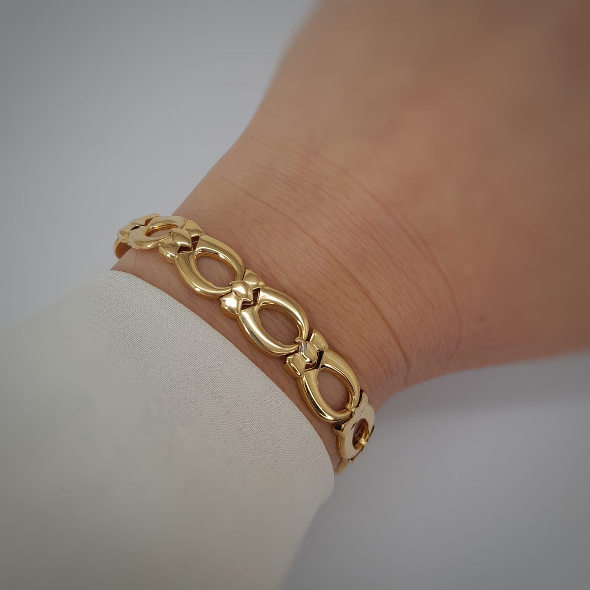 Bracciale a Maglie Ovali Snodate