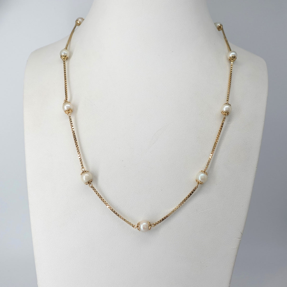 Collana  con Maglia Veneziana e Perle