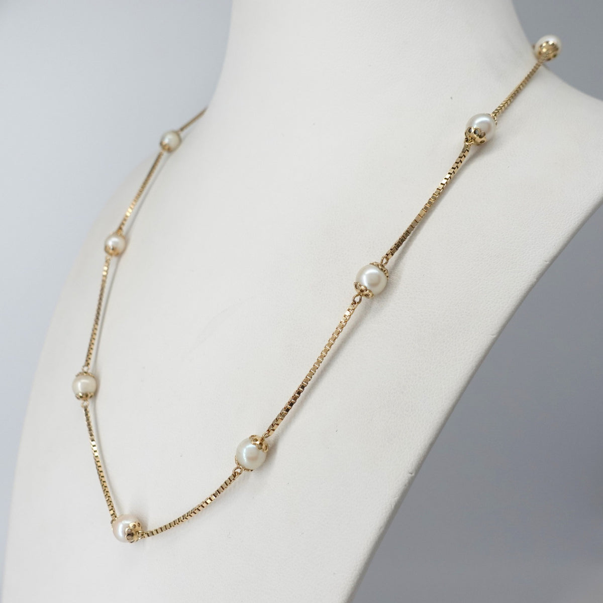 Collana  con Maglia Veneziana e Perle