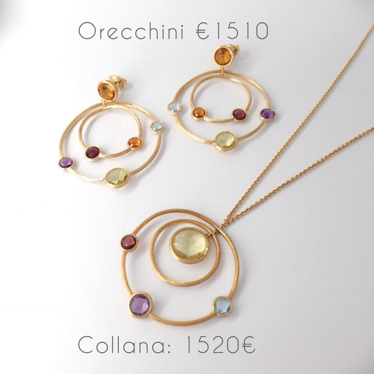 Parure Orecchini Pendenti  e Collana con Ciondolo-  Marco Bicego