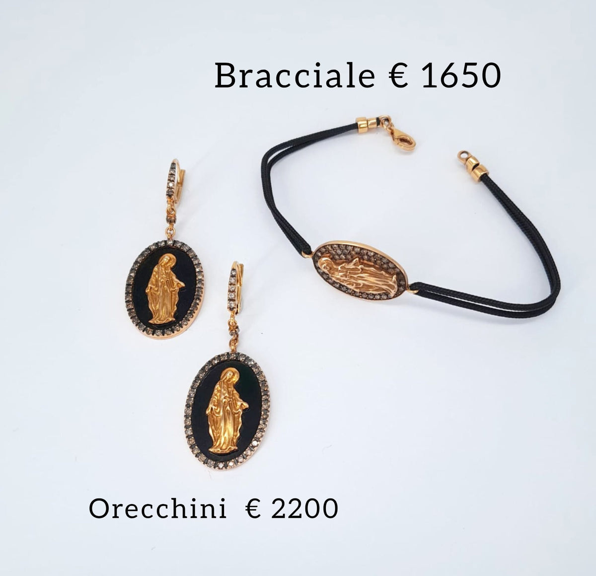 Parure orecchini e bracciale